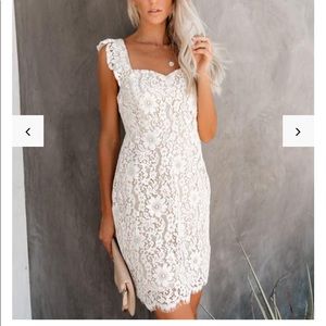 White lace midi dress.  NWOT. Never worn